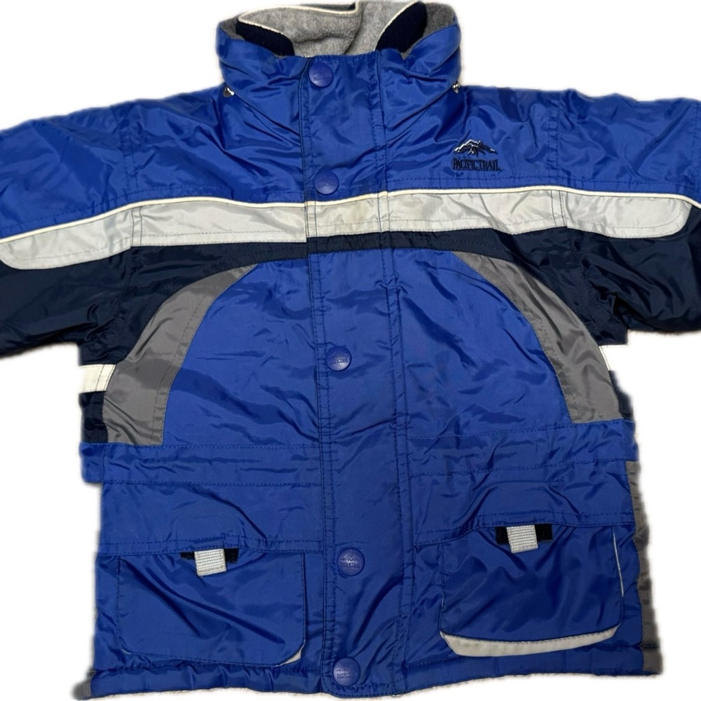 Pacific Trail Blue and Gray Kids Puffer Jacket